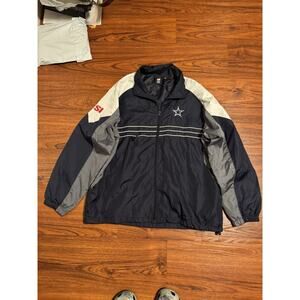 Reebok Dallas Cowboys Sports Illustrated Full Zip Windbreaker Jacket Mens Large